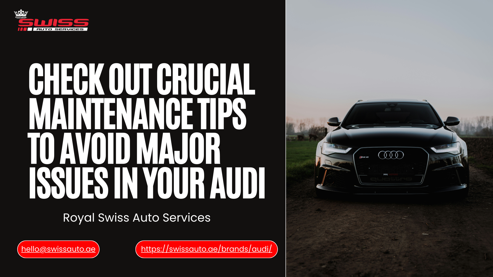 Check Out Crucial Maintenance Tips to Avoid Major Issues in your Audi