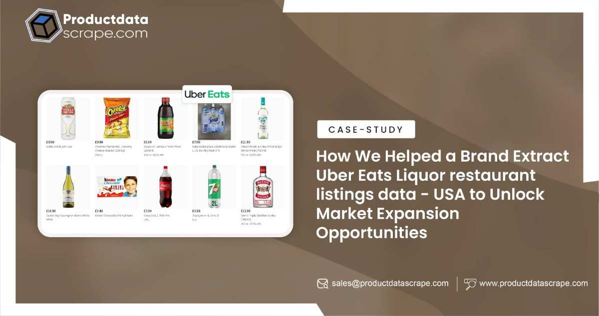 Extract Uber Eats Liquor restaurant listings data - USA