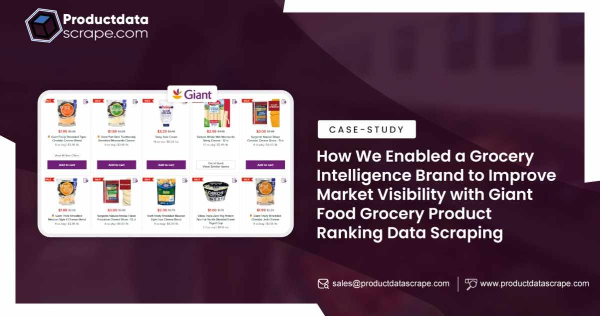 Giant Food grocery product ranking data scraping