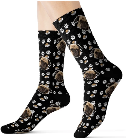 custom cat face socks