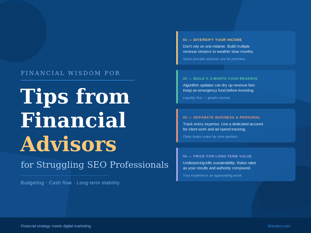 Tips from Financial Advisors for Struggling SEO Professionals