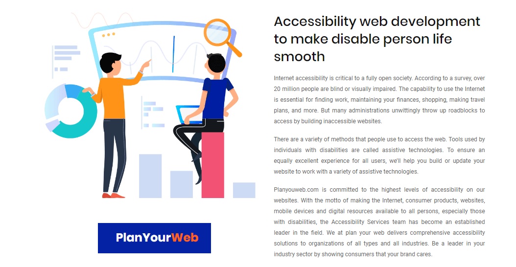 Build Web accessibility Website For Blind