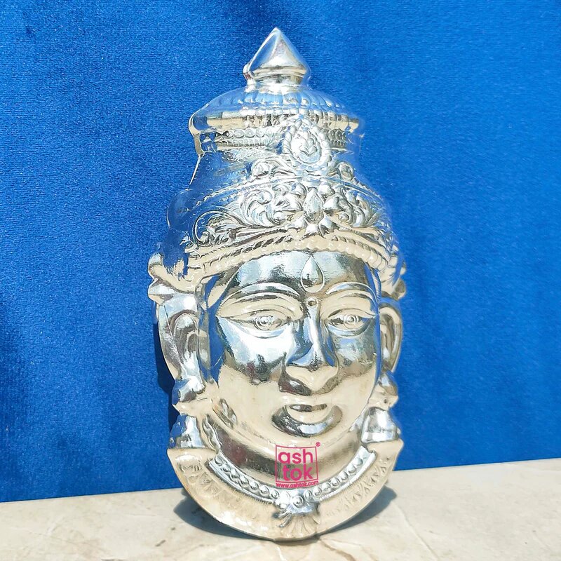 Celebrate Divine Energy with Ashtok’s German Silver Devi Face