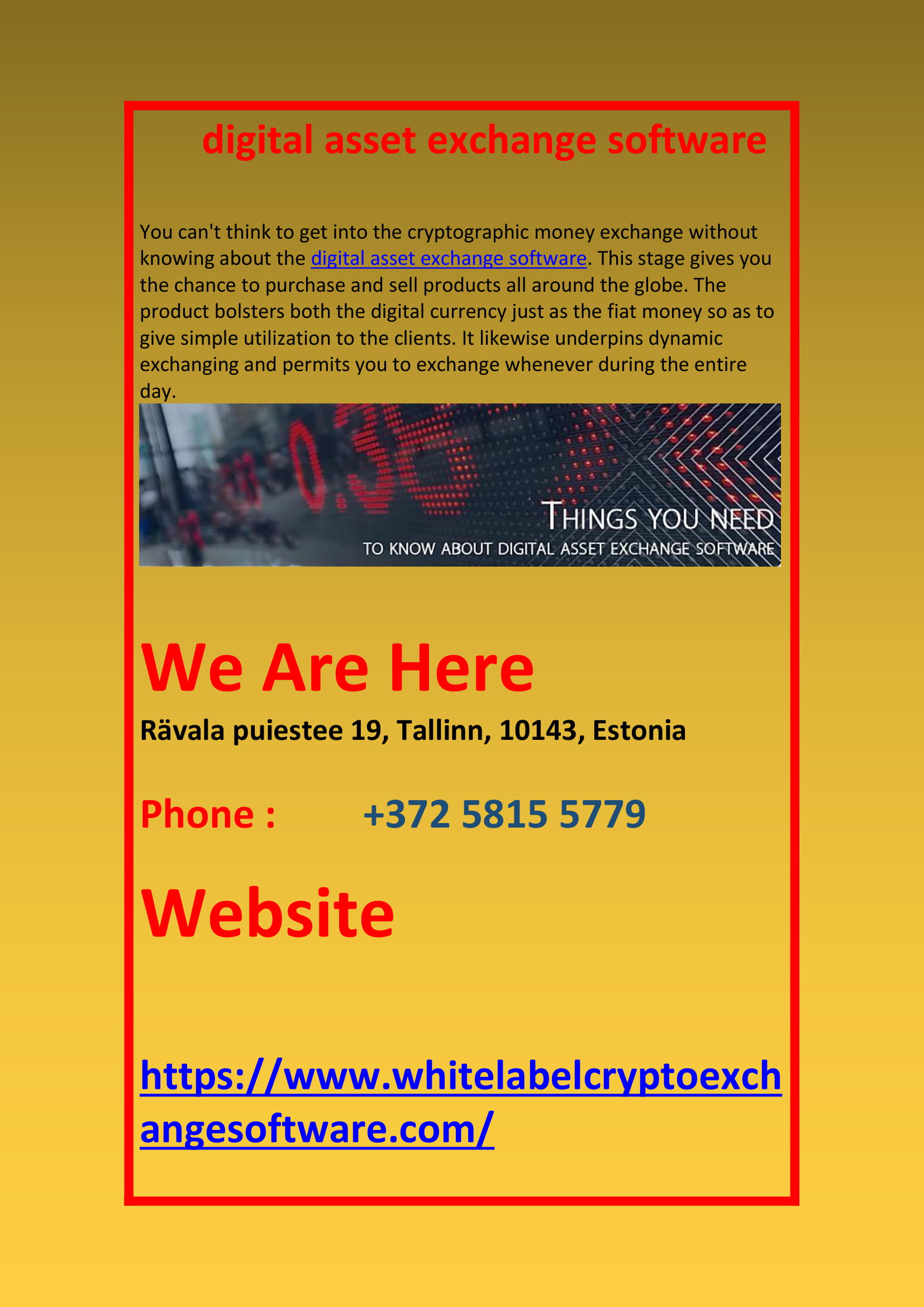 digitalassetexchangesoftware