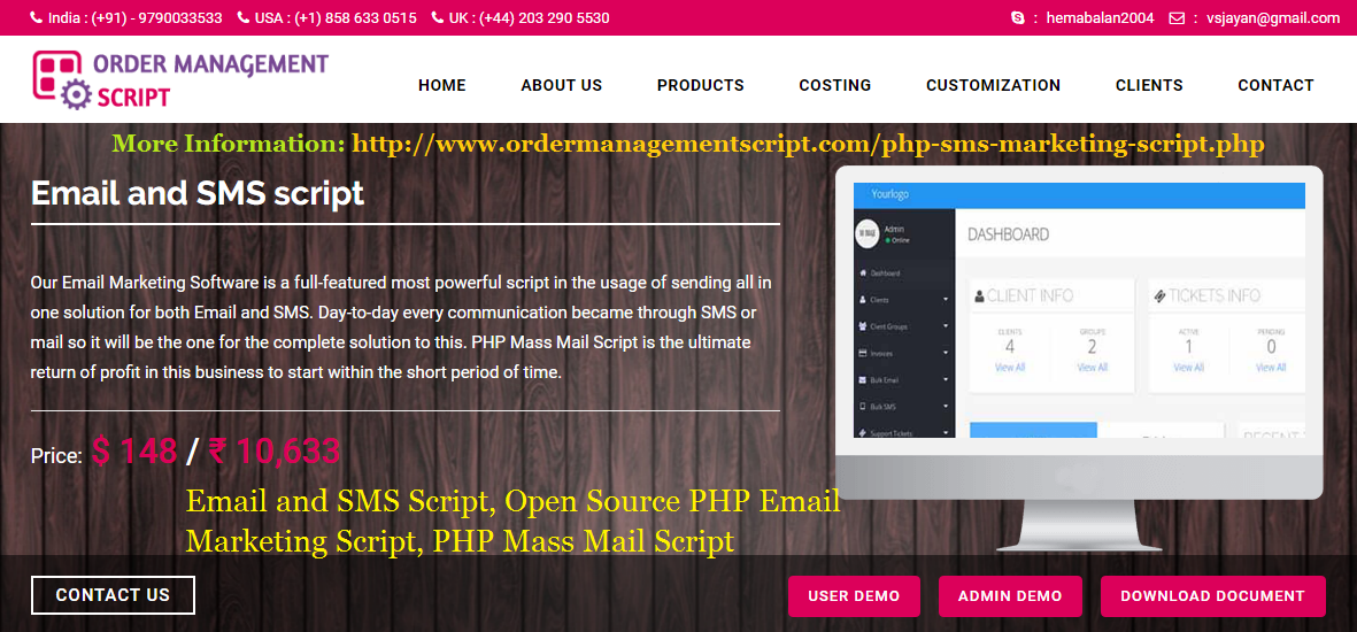 Email and SMS Script - PHP Mass Mail Script