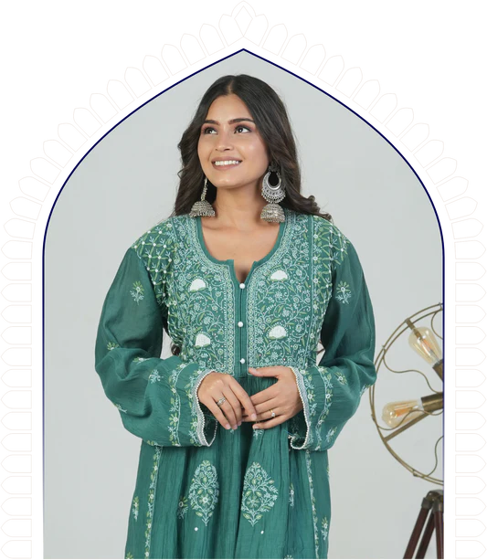 Premium Lucknowi Chikankari Kurta Buy Now at Aaparya
