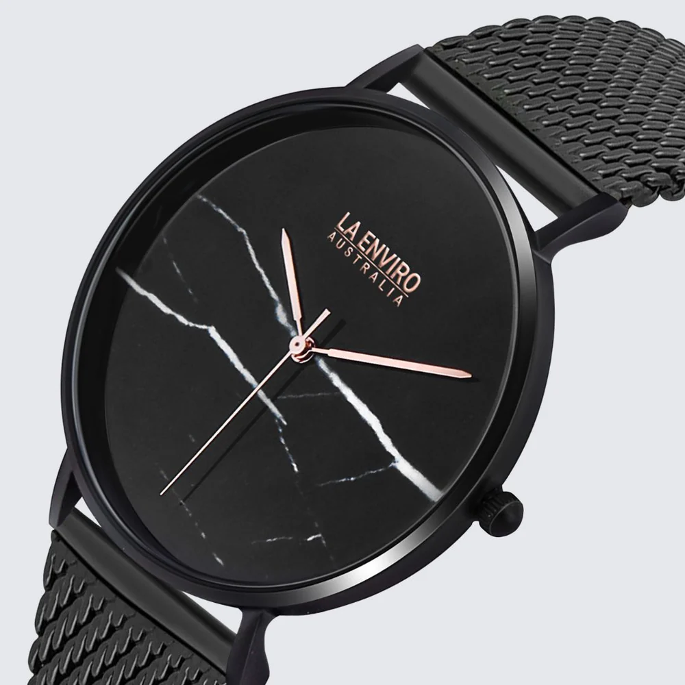 Black Marble Watch: Classic Design Meets Modern Elegance