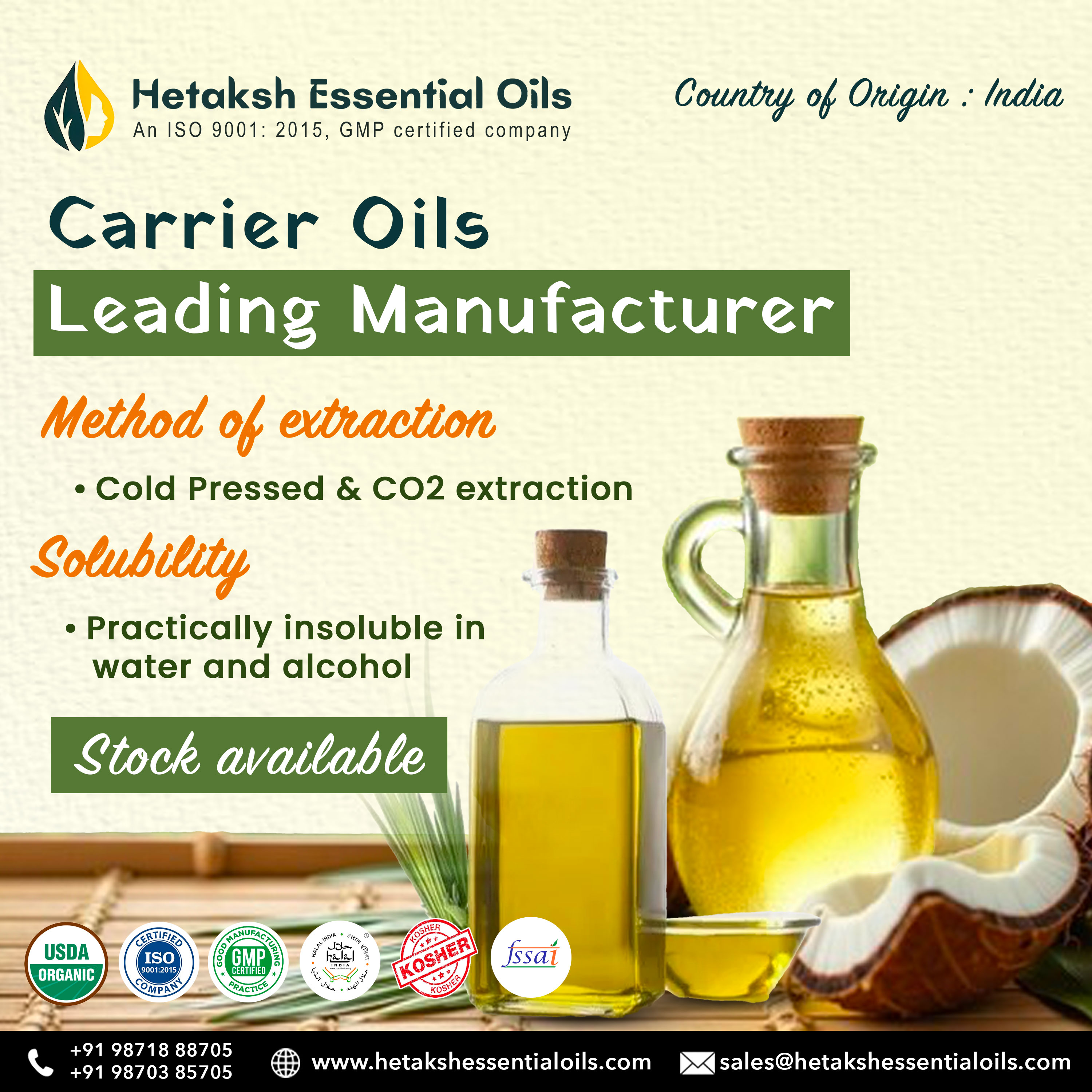 Carrier Oil Manufacturers, Wholesale & Bulk Suppliers