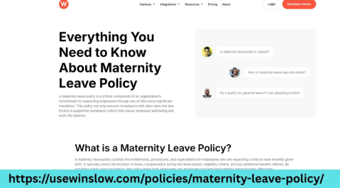 Create Maternity Leave Policy That Includes Parental Needs