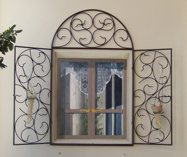 Window template beautiful iron