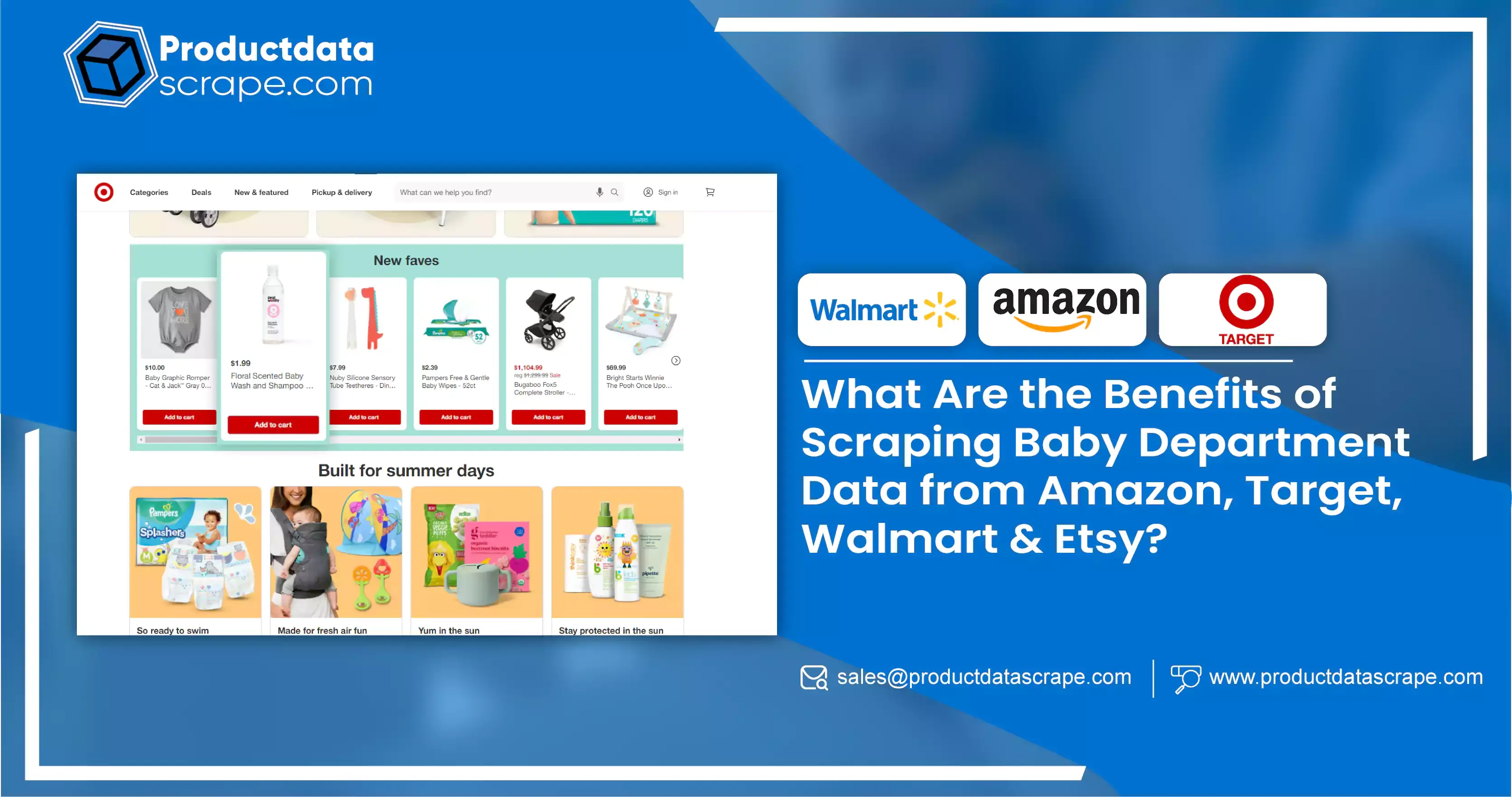 Benefits of Scraping Baby Department Data: Amazon, Target, Walmart & Etsy