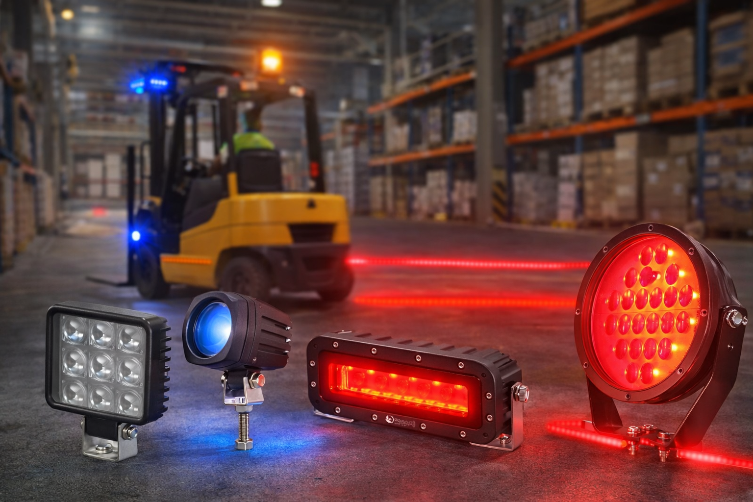 Red Zone & Laser Safety Lights for Forklifts