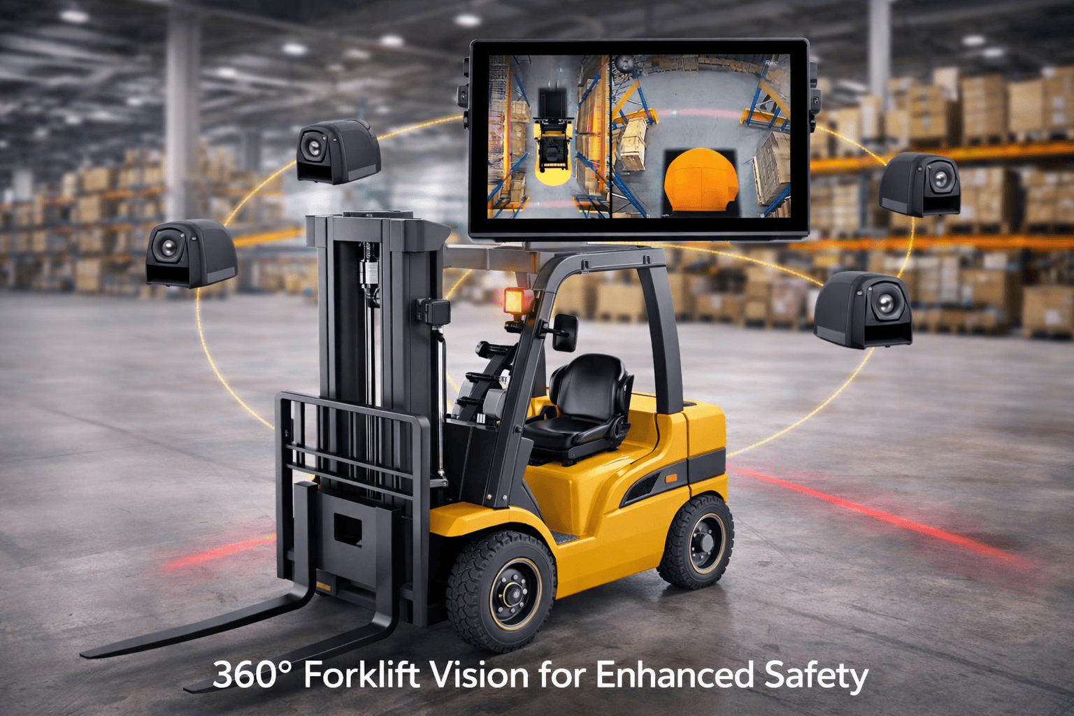 Creating Safer Work Environments with 360° Forklift Cameras in the UK