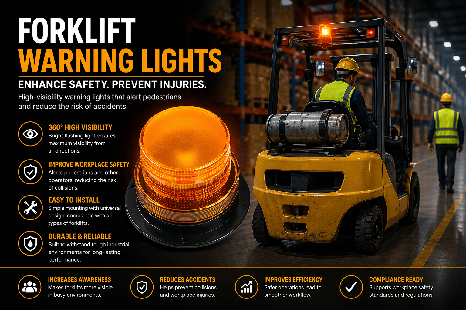 Why Investing in Forklift Warning Lights Is a Smart Safety Decision for UK Businesses