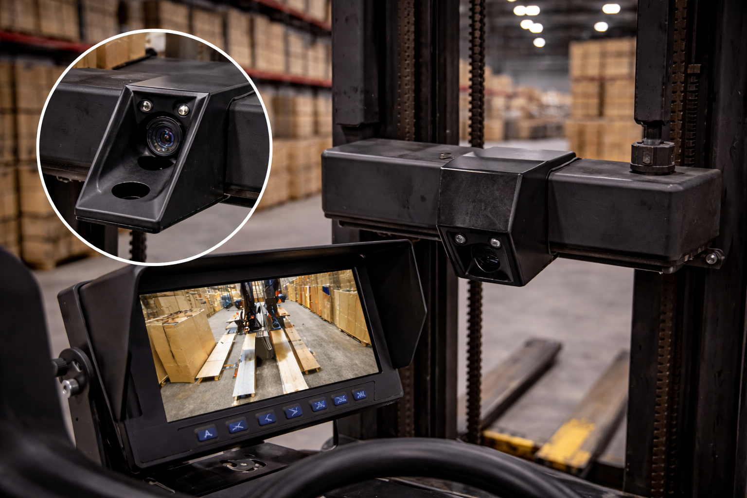 Reduce Forklift Blind Spots in UK Warehouses with Fork View Cameras