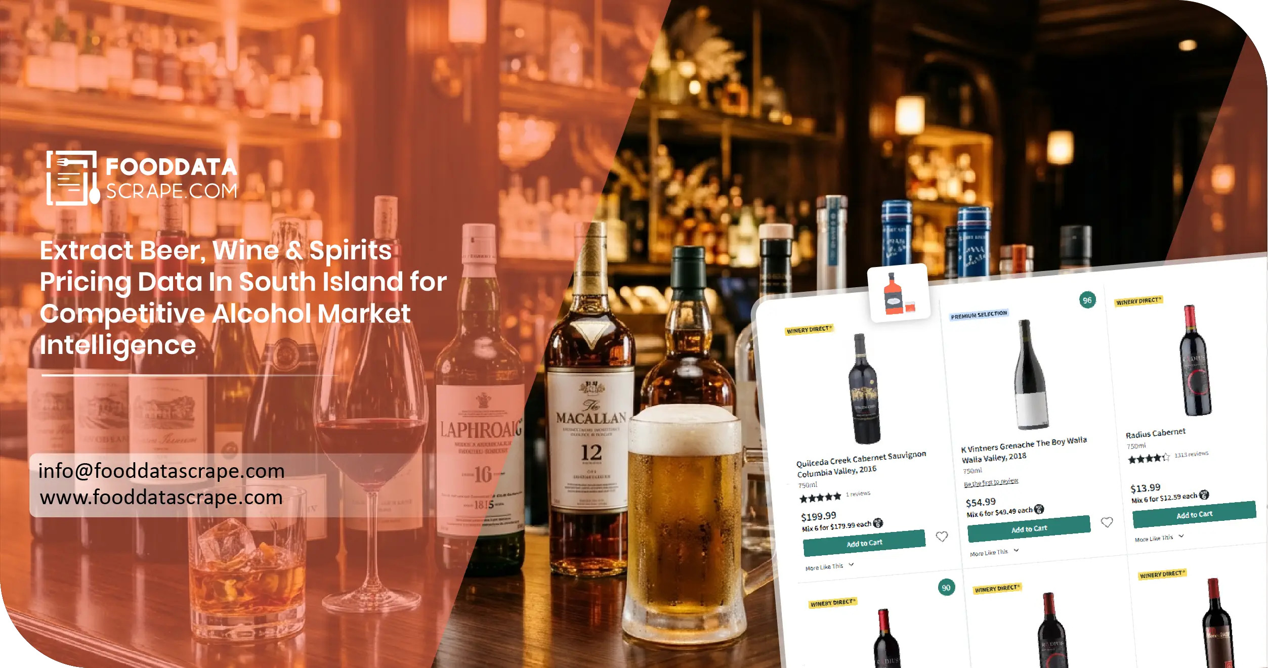 Extract Beer, Wine & Spirits Pricing Data In South Island for Competitive Alcohol Market Intelligence