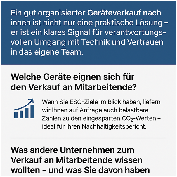 Verkauf von Altgeräten an Mitarbeiter – datenschutzkonform und klar geregelt
