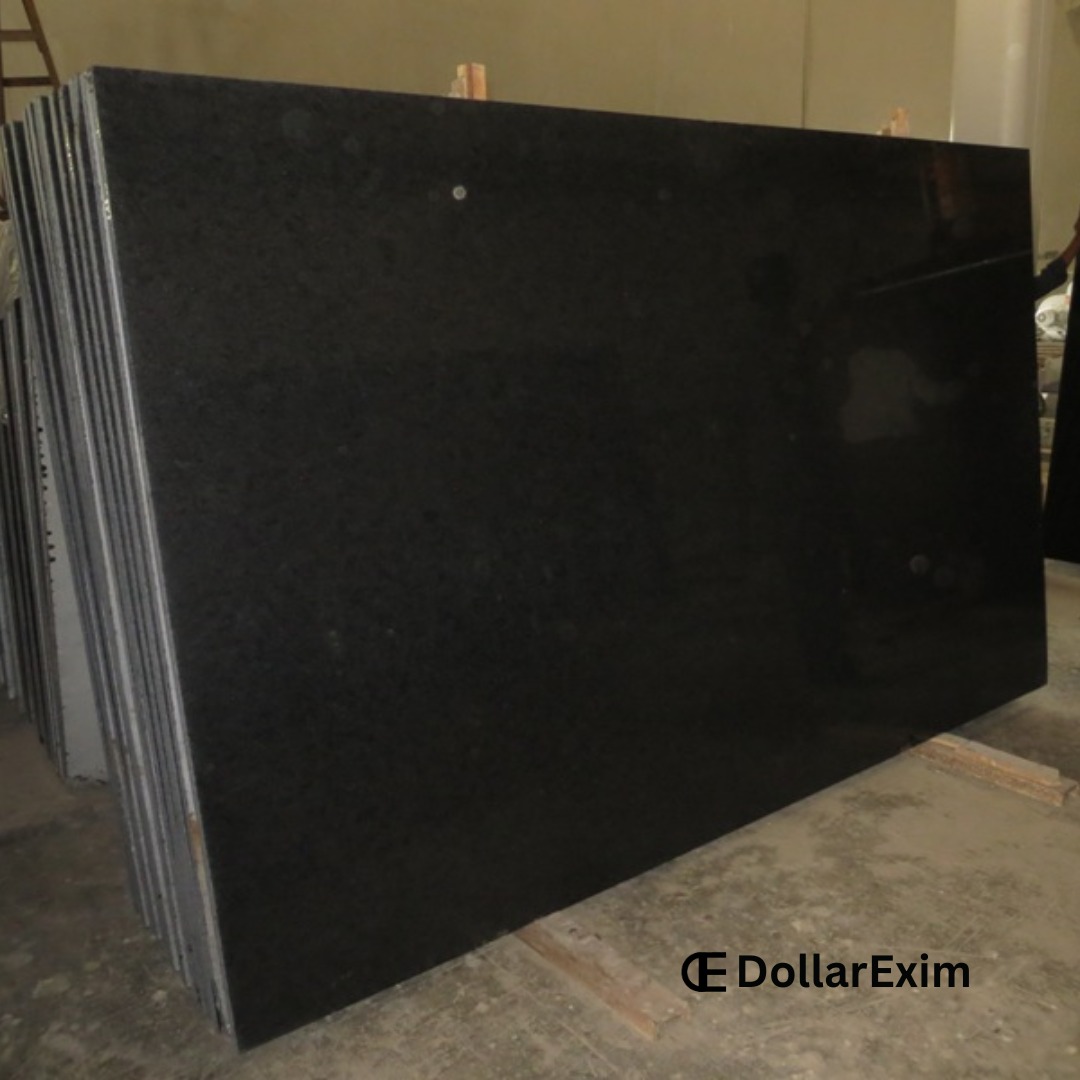  Premium Black Granite Slab for Countertops, Flooring & Interior Design-DollarExim