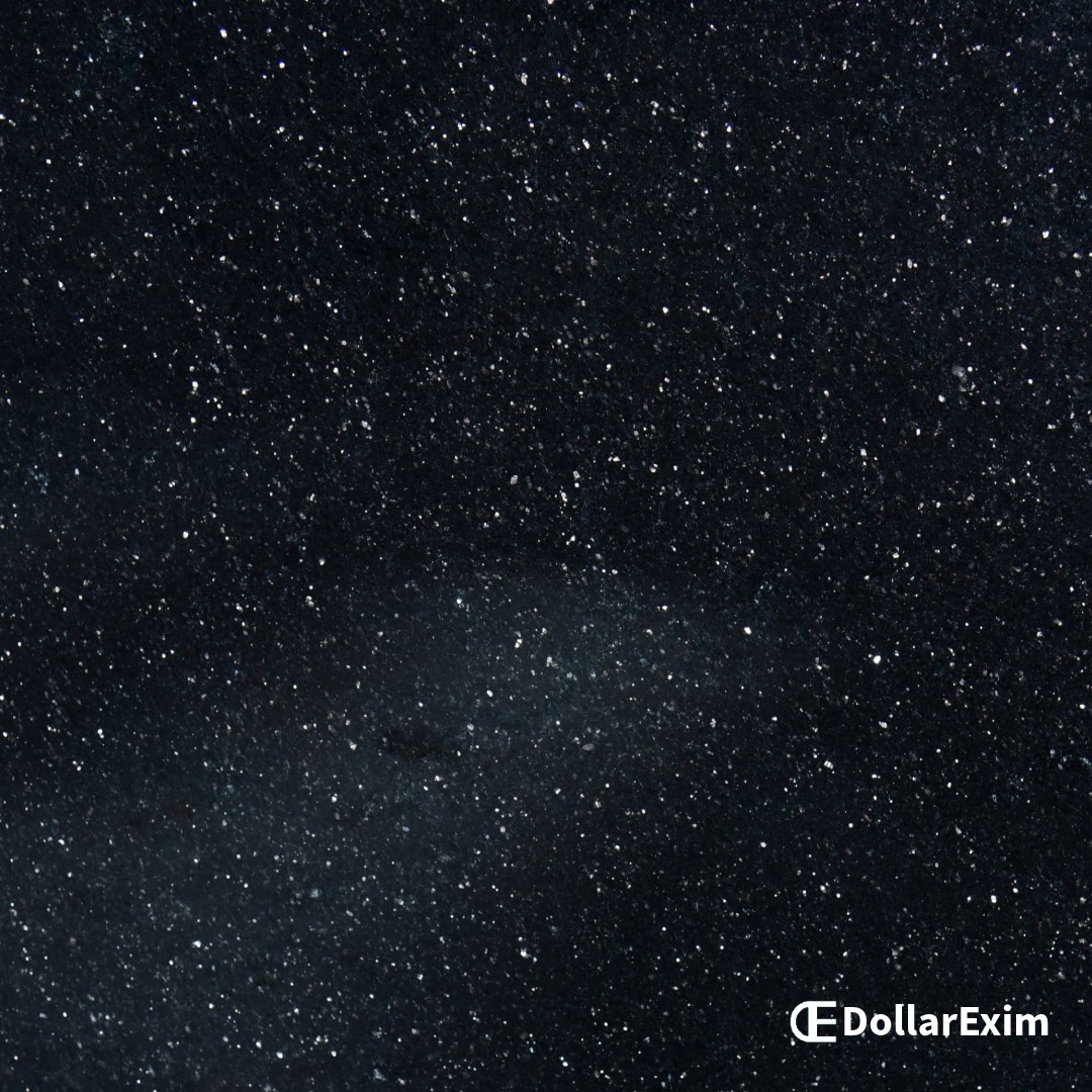  Black Galaxy Granite Slab with Cosmic Sparkle-Dollar Exim