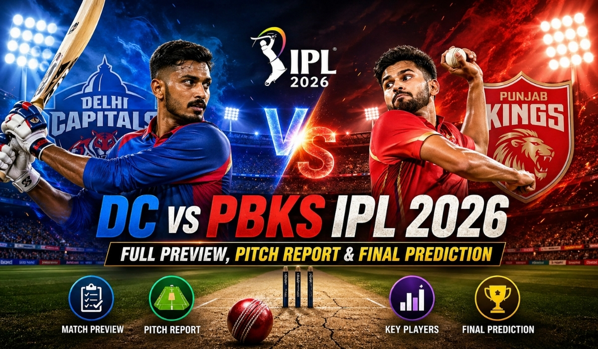 DC vs PBKS IPL 2026 Today Match: Full Preview, Pitch Report & Final Prediction