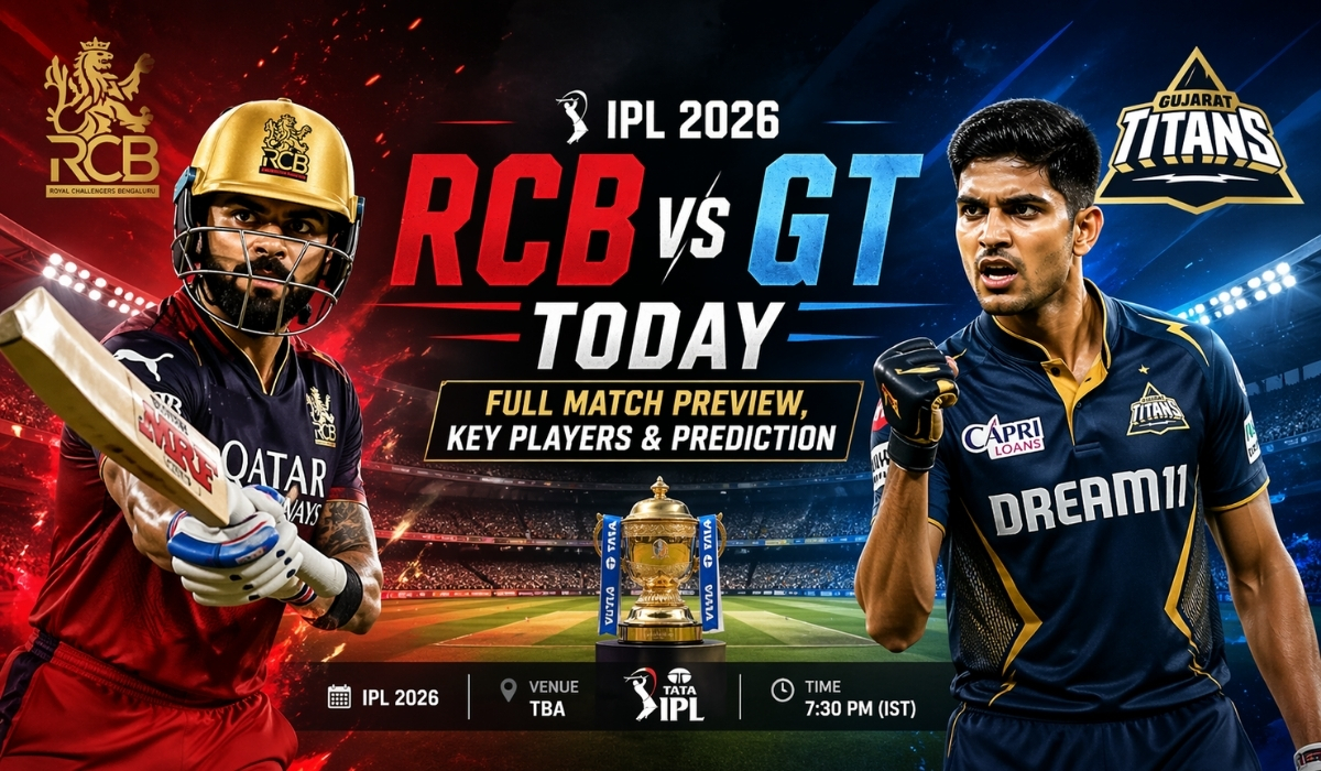 RCB vs GT IPL 2026 Today: Full Match Preview, Key Players & Prediction