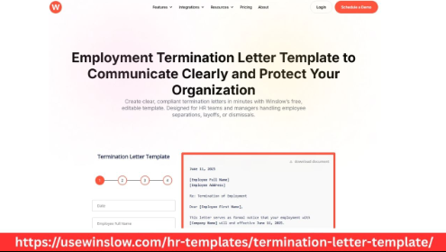 Termination Letter Template for Slack-based HR teams