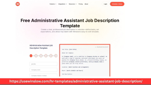 Download Office Administrator Job Description Template from Winslow