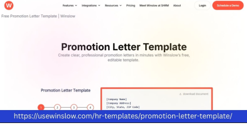 Professional Promotion Letter Template for HR Use