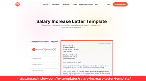 Salary Increase Letter Template for HR Communication