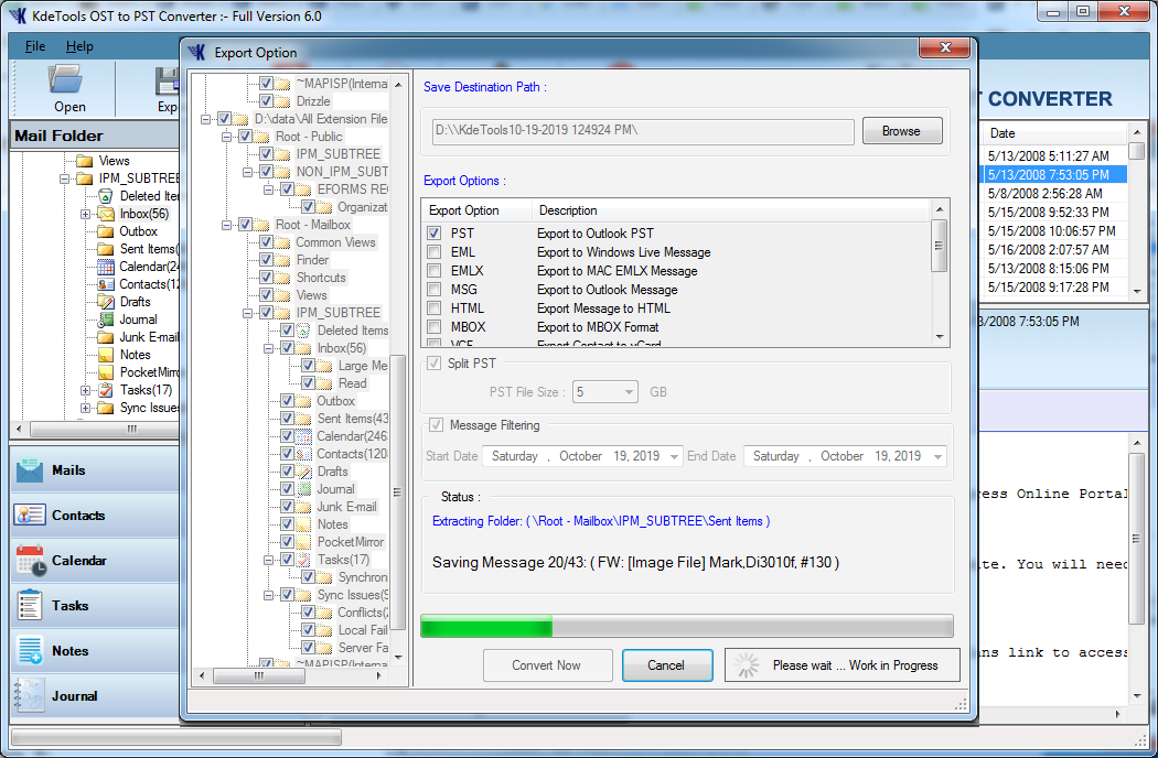 How to export OST to PST