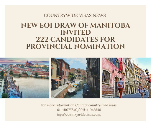 New EOI Draw of Manitoba Invited 222 Candidates for Provincial Nominations
