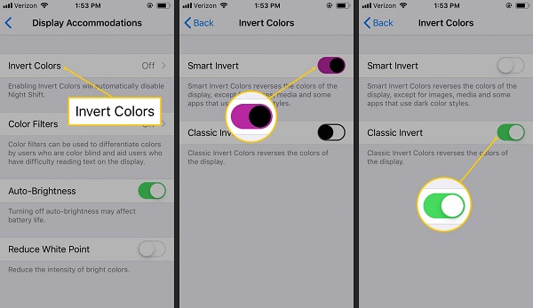 How to Invert Colour and Use the Colour Filters on iPad and iPhone