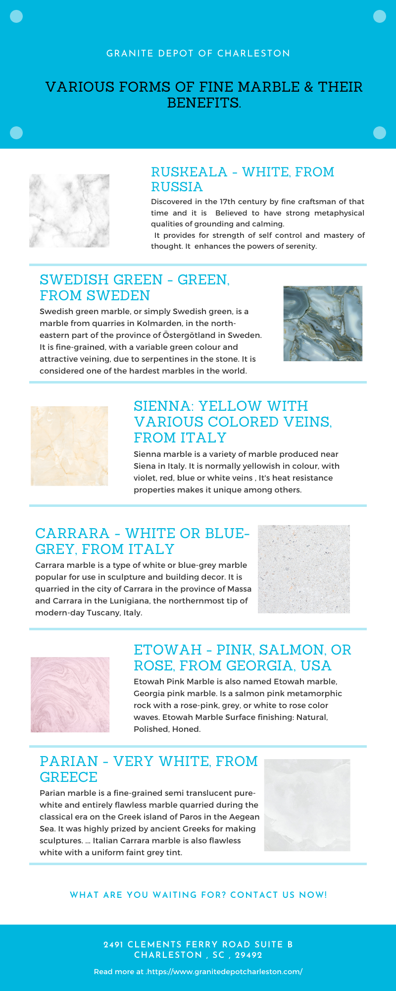 Various Forms of Fine Marble and Their Benefits
