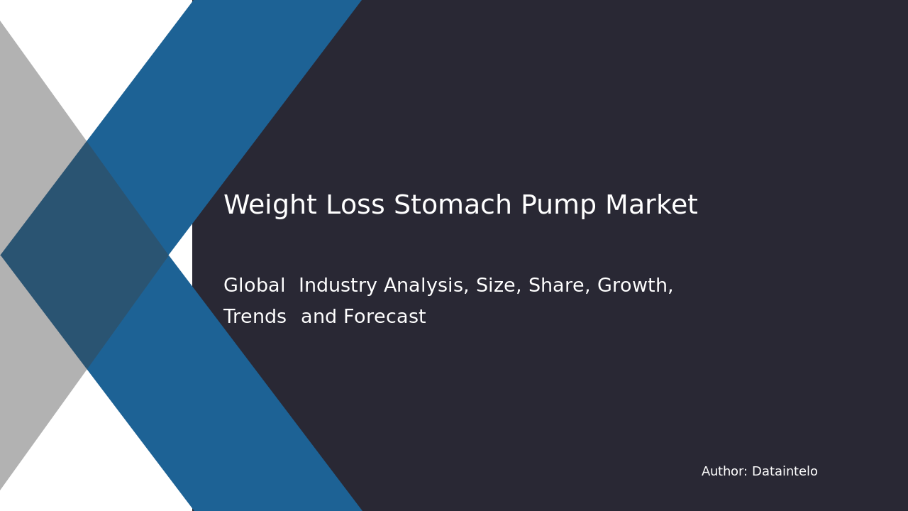 Weight Loss Stomach Pump Industry Report 2032