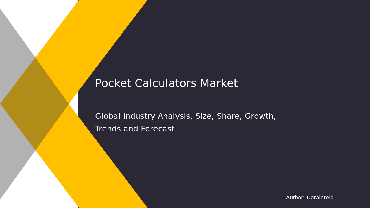 Pocket Calculators Market Business Insights & Revenue Forecast 2032