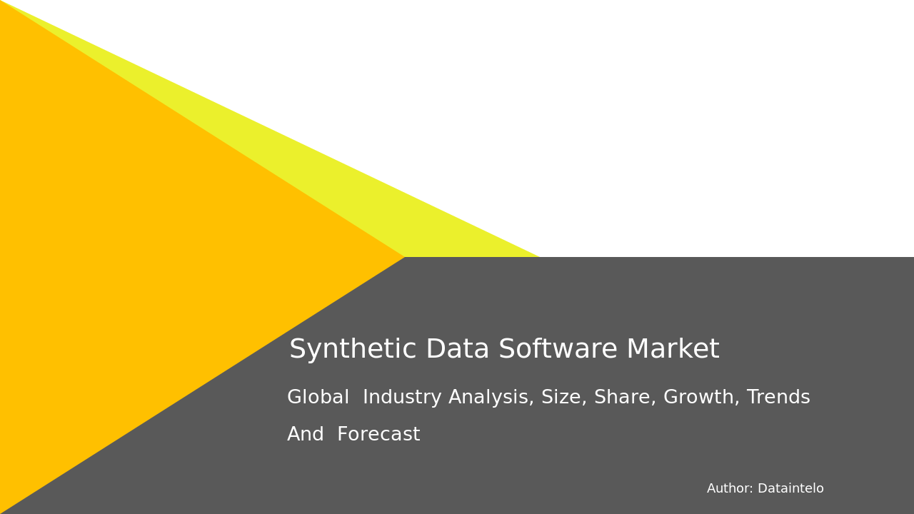 Synthetic Data Software Market Analysis, Forecast, Growth Trends 2032