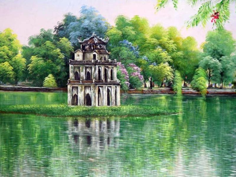 Tranh Hà Nội Phố Cổ: Vẻ Đẹp Hoài Niệm Trong Từng Nét Vẽ