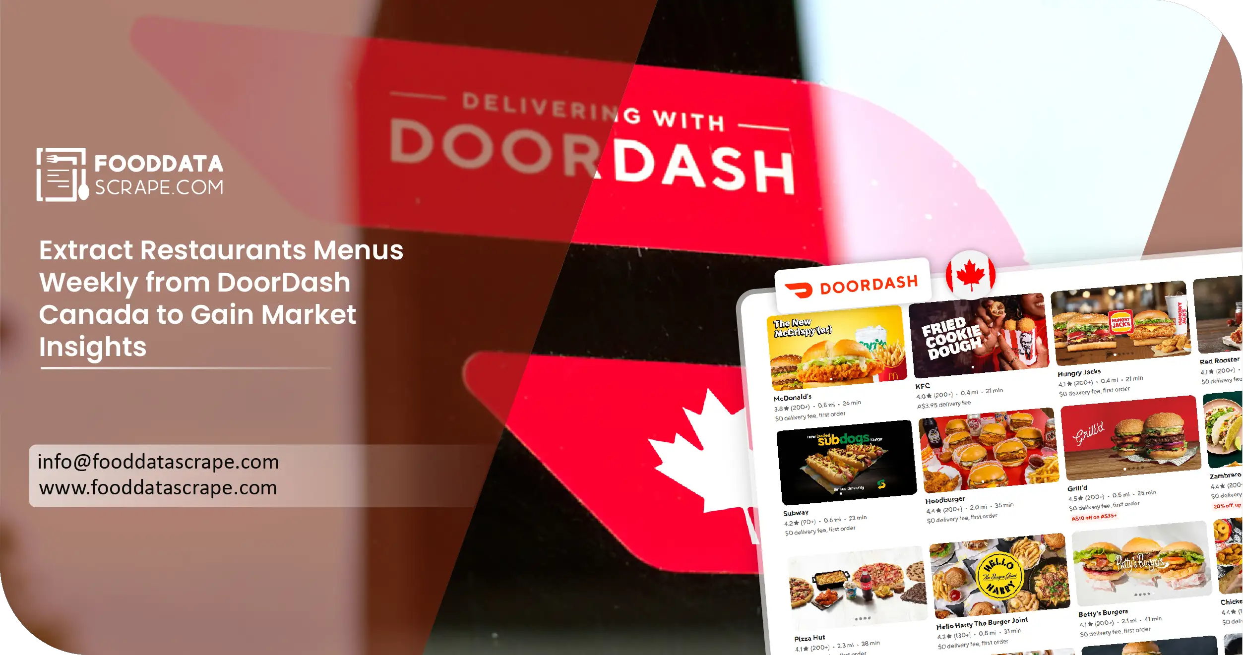 Extract Restaurants Menus Weekly from DoorDash Canada