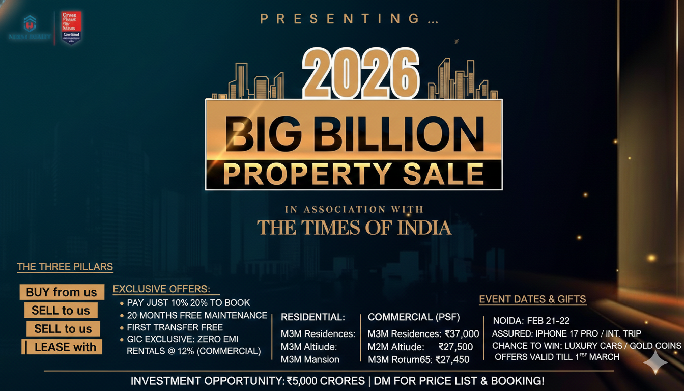 M3M Big Billion Property Sale 2026 - Smart world and M3M Big Billion 3.0
