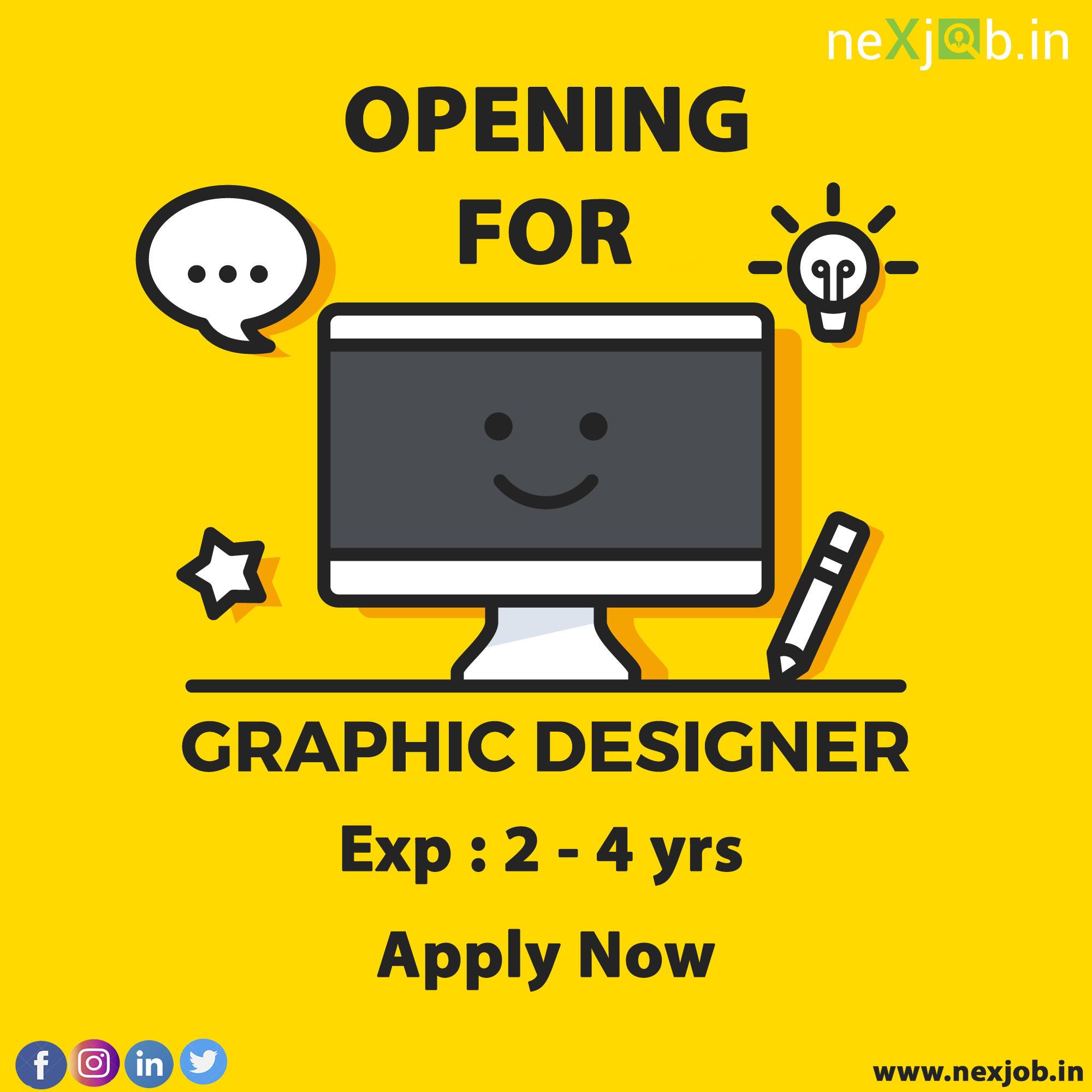 Graphic Designer Jobs Opening | Designer Jobs in Gurgaon –neXjob.in