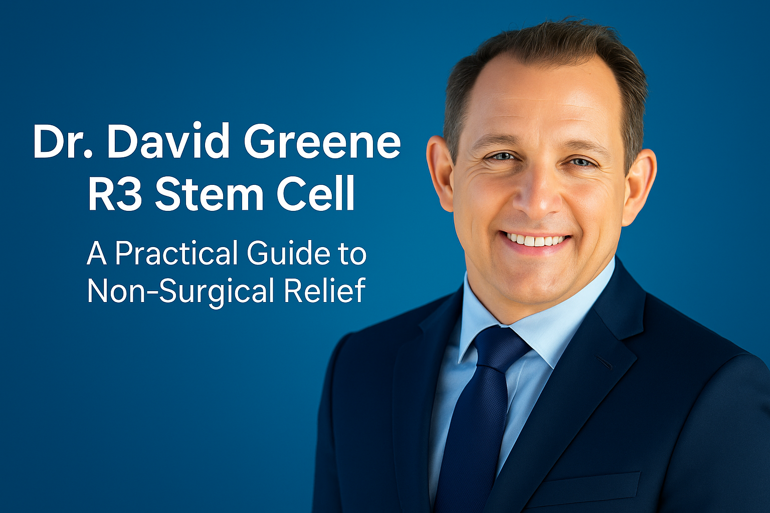 Dr. David Greene R3 Stem Cell: A Practical Guide to Non-Surgical Relief