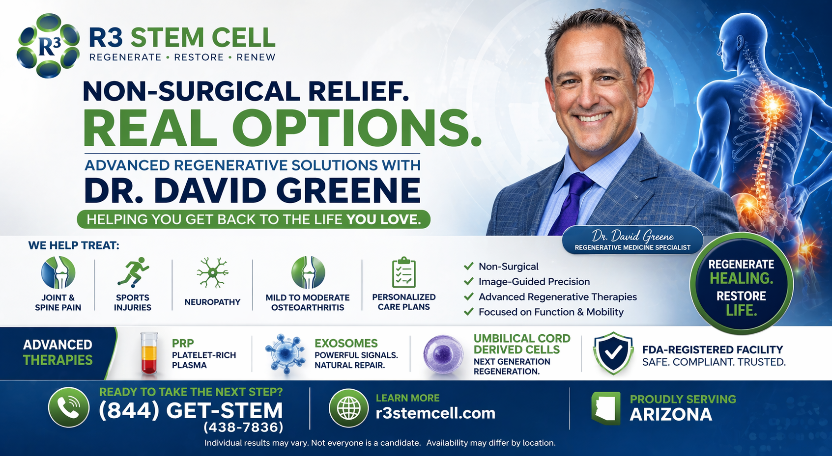 Dr. David Greene R3 Stem Cell: A Modern Look at Non-Surgical Regenerative Care