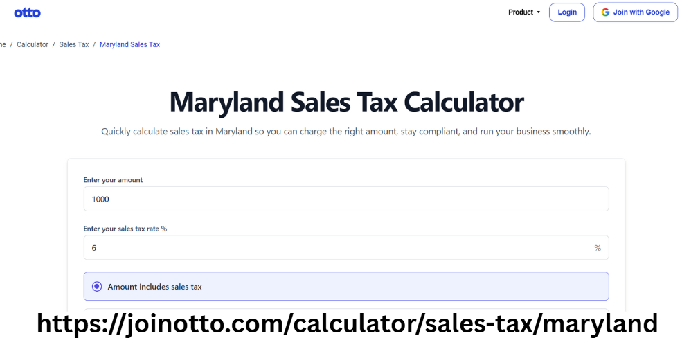 Use Maryland Sales Tax Calculator to Estimate Sales Tax