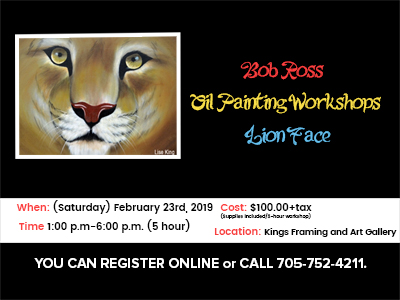 Bob Ross Oil Painting Workshops: Lion Face