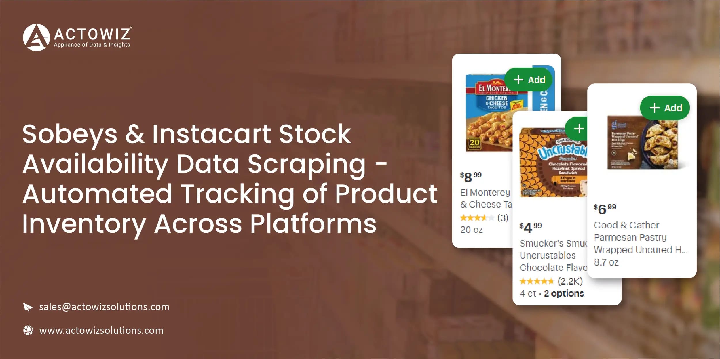 Sobeys & Instacart Stock Availability Data Scraping