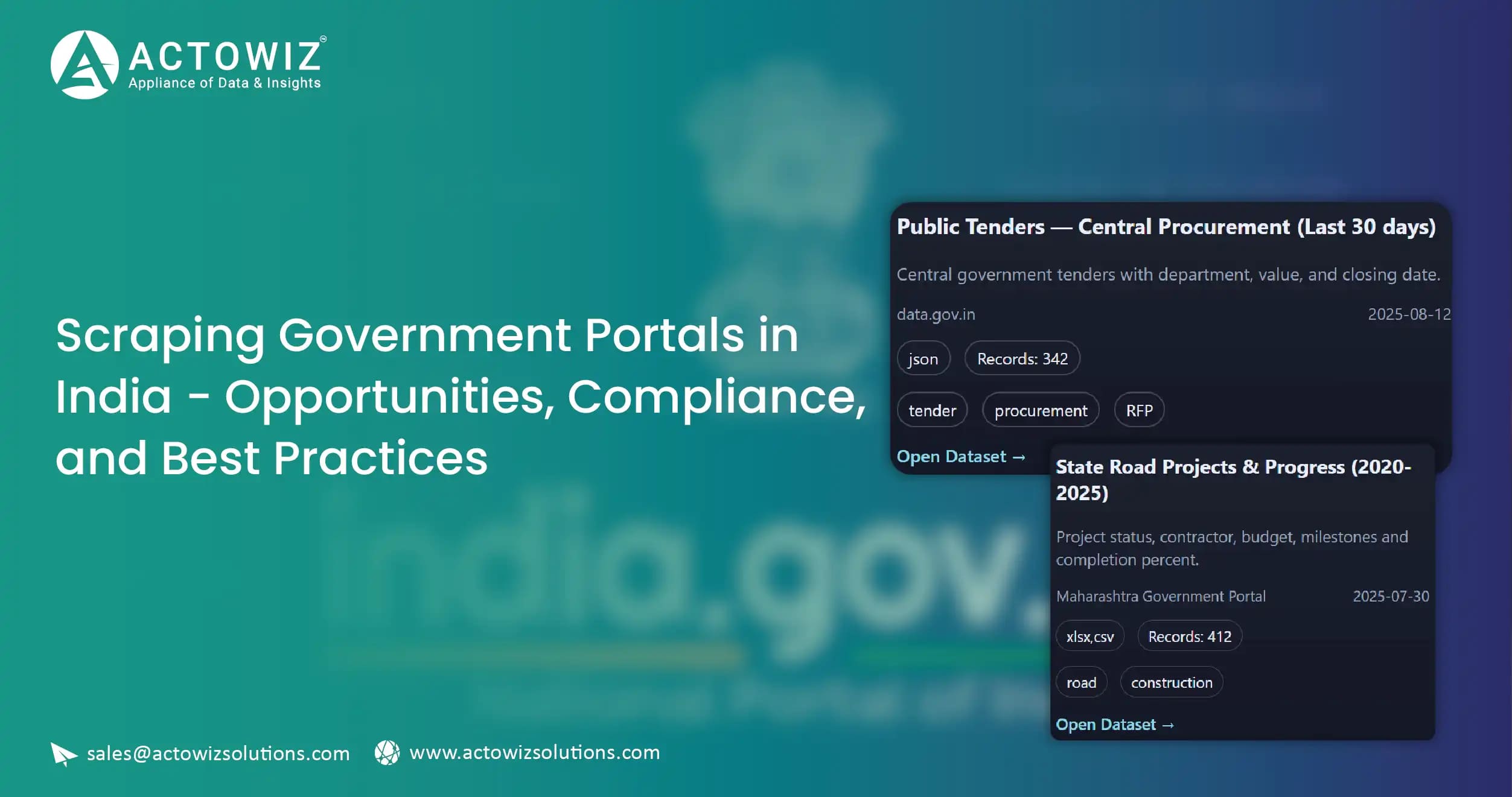Scraping Government Portals in India - Opportunities, Compliance