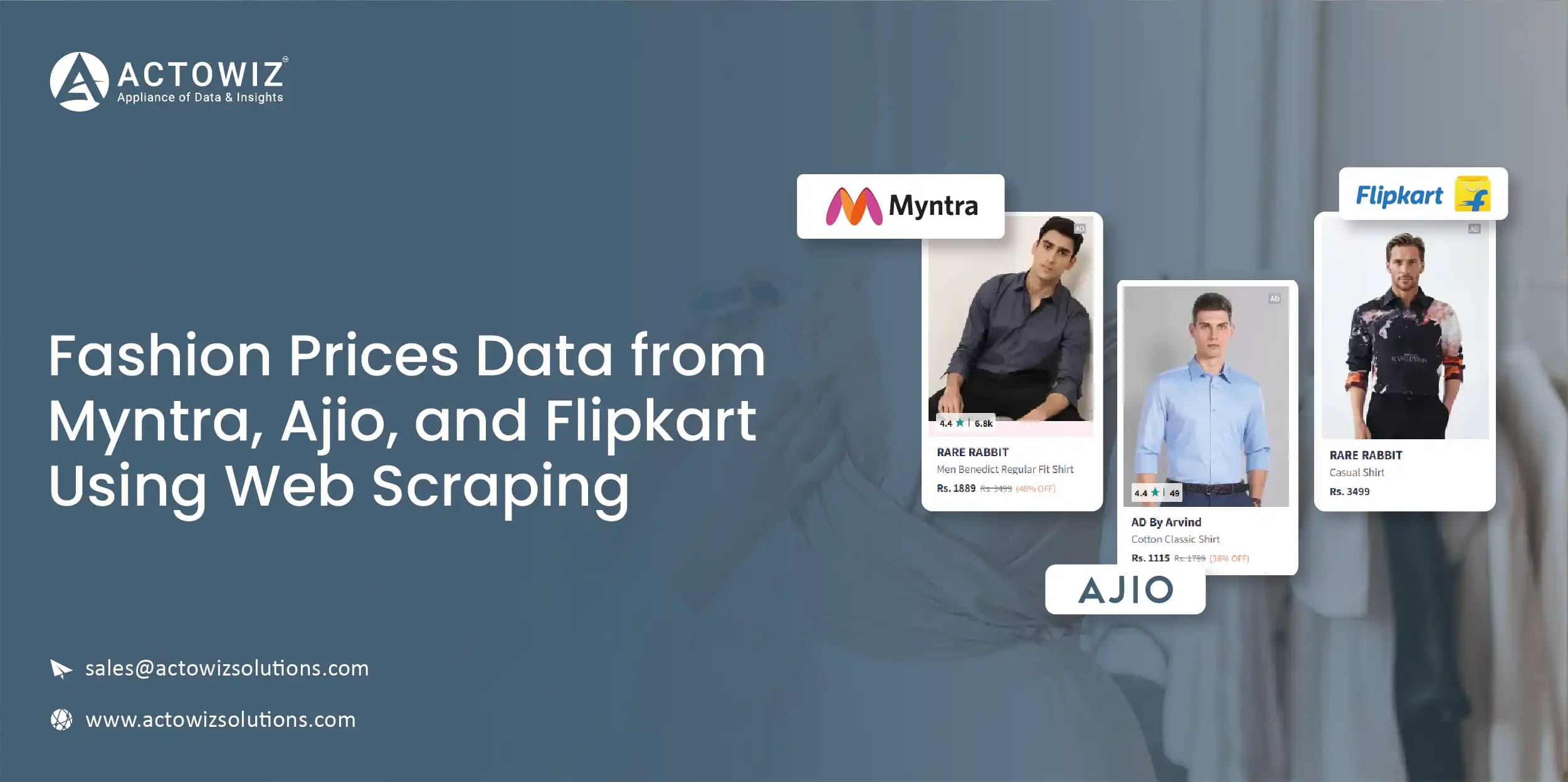 Fashion Prices Data from Myntra, Ajio & Flipkart Case Study