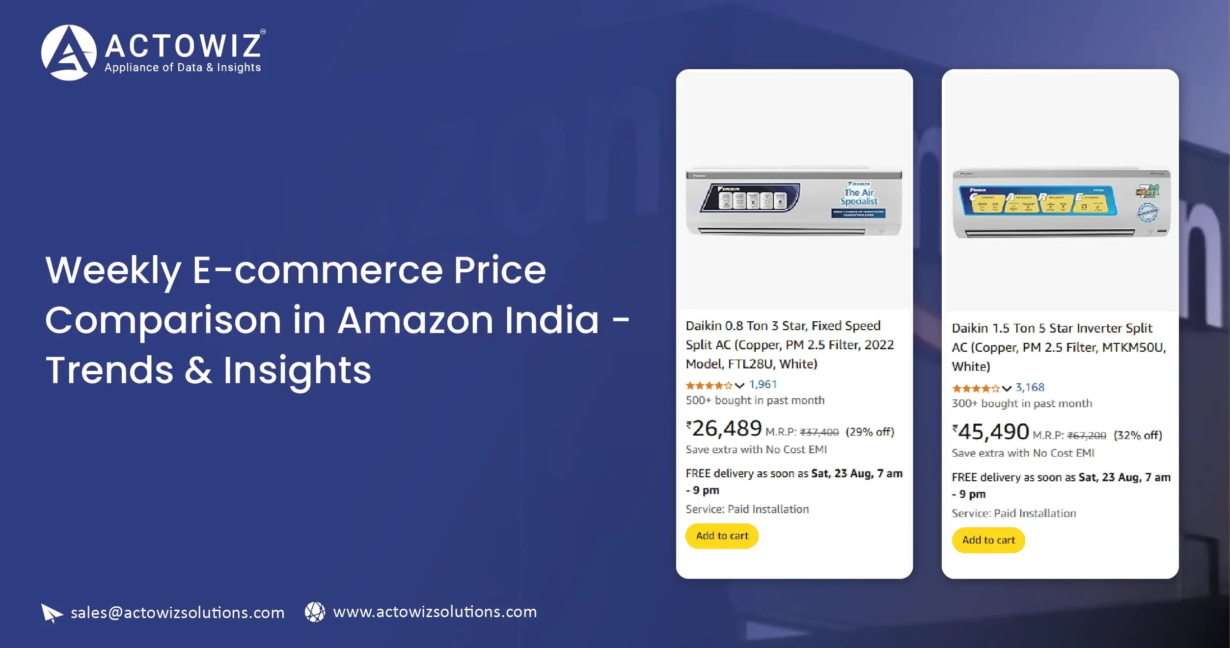 Weekly E-commerce Price Comparison in Amazon India