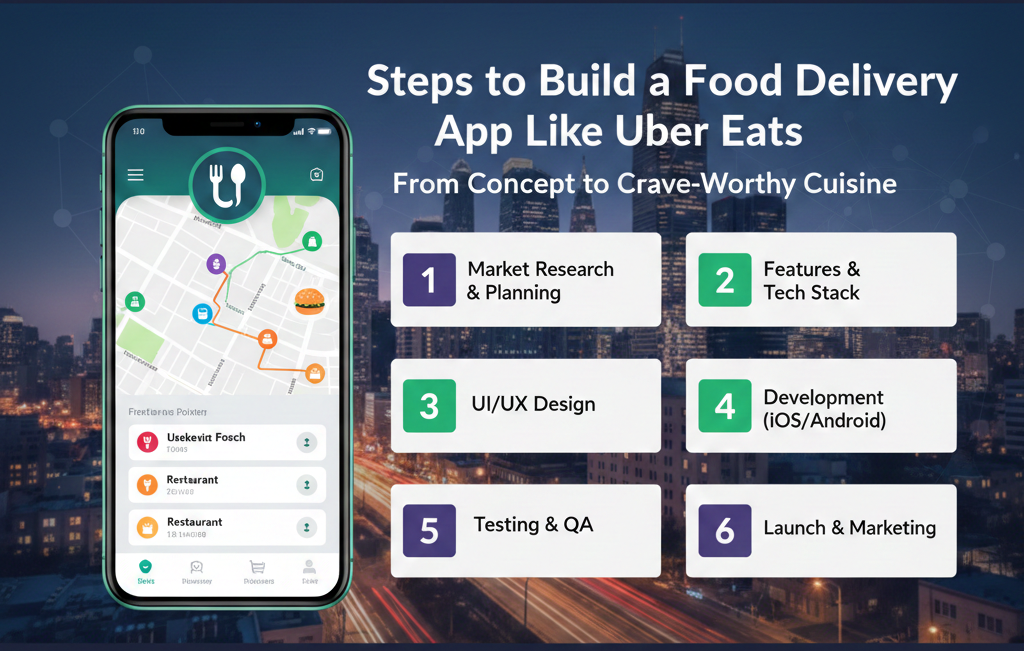 Steps to Build a Food Delivery App Like Uber Eats