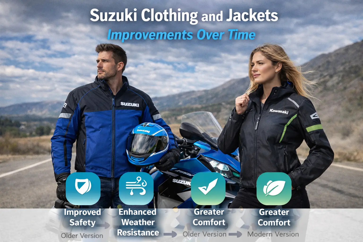 Suzuki Clothing and Jackets Improvements Over Time